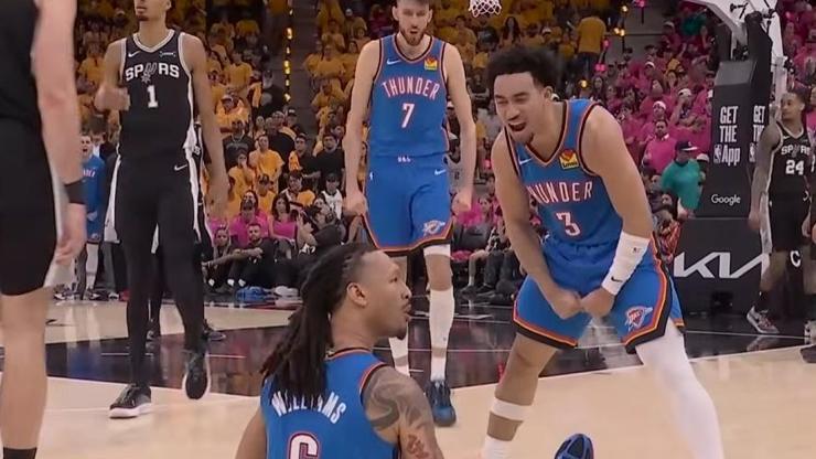 NBA'de Thunder, Spurs karşısında öne geçti NBA'de Thunder, Spurs karşısında öne geçti