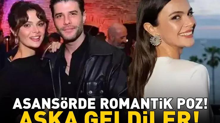 ASANSÖRDE ROMANTİK POZ Uzak Şehirin Alyası Sinem Ünsal ile Berk Cankat aşka geldi