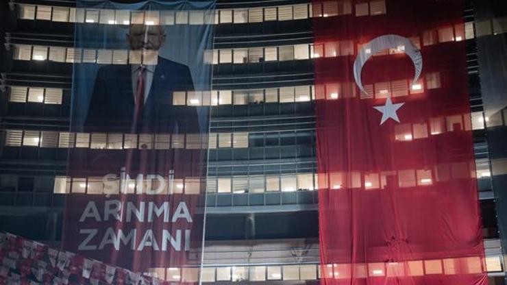 CHP Genel Merkezinde Kılıçdaroğlu hazırlığı Dikkat çeken poster