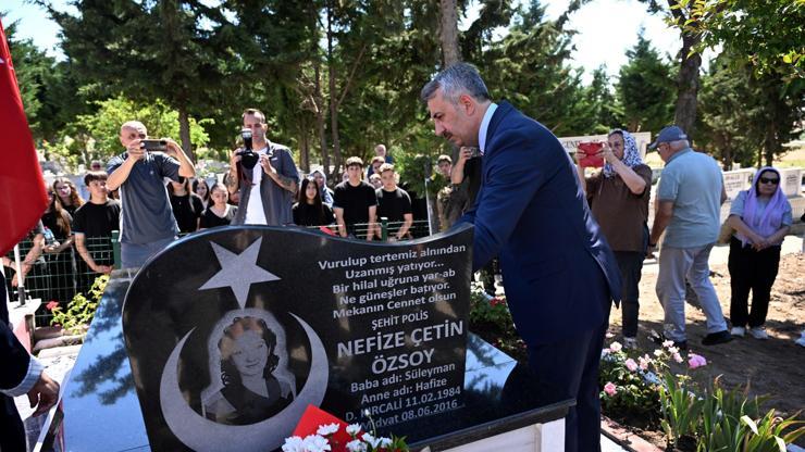 Şehit polis memuru Nefize Çetin Özsoy, kabri başında anıldı - Merkez Haber