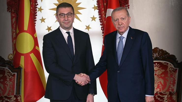 Erdoğan, Kuzey Makedonya Başbakanı Mickoski’yi kabul etti