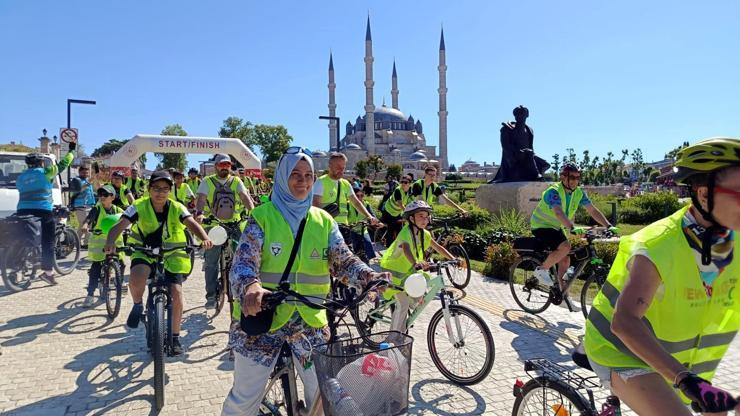 Edirne ve Tekirdağda 13üncü Geleneksel Yeşilay Bisiklet Turu