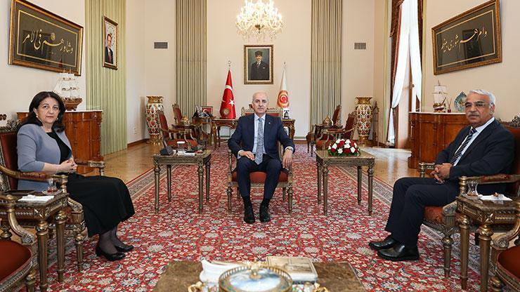 TBMM Başkanı Kurtulmuş, DEM Parti İmralı heyetini kabul etti TBMM Başkanı Kurtulmuş, DEM Parti İmralı heyetini kabul etti