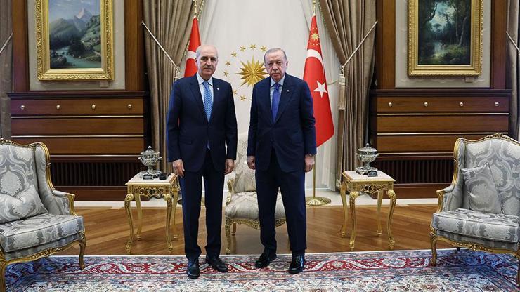 Cumhurbaşkanı Erdoğan, TBMM Başkanı Kurtulmuş'u kabul etti Cumhurbaşkanı Erdoğan, TBMM Başkanı Kurtulmuş'u kabul etti