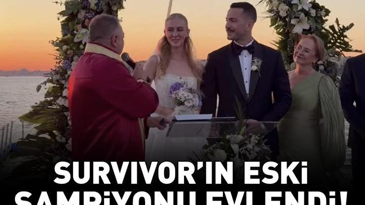 Survivorın eski şampiyonu Ogeday Girişken evlendi Zeynep Yumrutaş sade gelinliğiyle göz kamaştırdı
