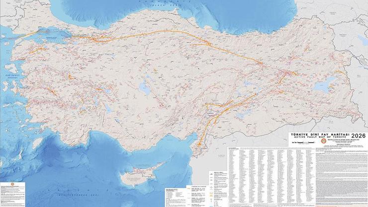 İşte Türkiye'nin Diri Fay Haritası İşte Türkiye'nin Diri Fay Haritası