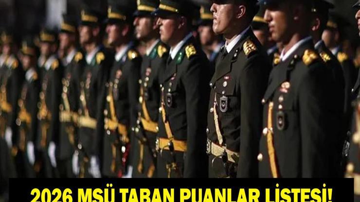 MSÜ TABAN PUANLARI 2026: Hangi Bölüm Kaç Puanla Kapattı Harp Okulları, Astsubay, Bando MYO (SAY-EA-SÖZ) Kadın Erkek Kara, Hava, Deniz Harp Okulu Taban ve Tavan Puanlar...
