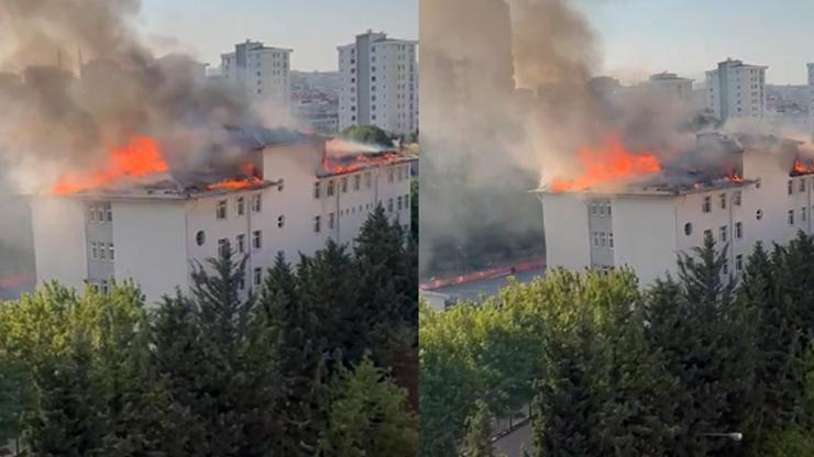 SON DAKİKA | Beylikdüzü'nde korkutan yangın! Ortaokulun çatısında alevler yükseldi SON DAKİKA | Beylikdüzü'nde korkutan yangın! Ortaokulun çatısında alevler yükseldi