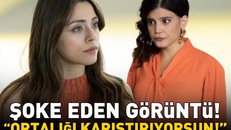 Kızılcık Şerbetinin yıldızları Sıla Türkoğlu ile Feyza Civelekin tartıştığı görüntüler şoke etti Ortalığı karıştırıyorsun baby