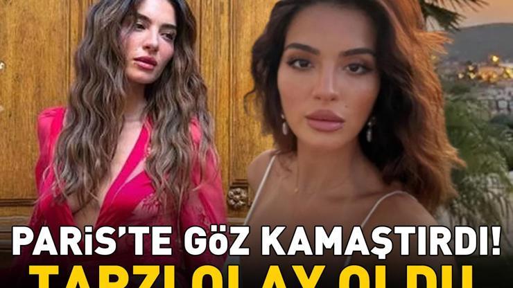 Melisa Aslı Pamuk, Paris Moda Haftasına damga vurdu Kırmızı transparan elbisesi sanal medyayı 2ye böldü