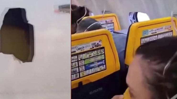 Gökyüzünde ölümle burun buruna Uçan uçakta yolcu camdan dışarı savruldu
