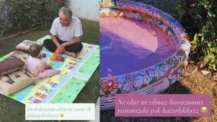 İrem Helvacıoğlu’ndan kızı Sora ile tatil paylaşımı “Dede torun aktivite saati”