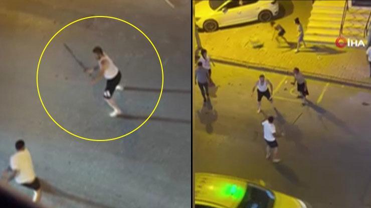 Tek kelimeyle DEHŞET Esenyurtta sokakta kılıçlar çekildi