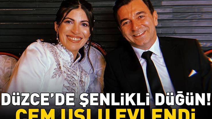 Düzcede şenlikli düğün Çukurun Metini Cem Uslu, Gubse Ceren Geçalp ile evlendi