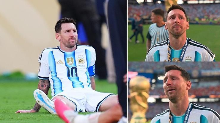 Lionel Messi, madalya töreninin ardından gözyaşlarını tutamadı Lionel Messi, madalya töreninin ardından gözyaşlarını tutamadı