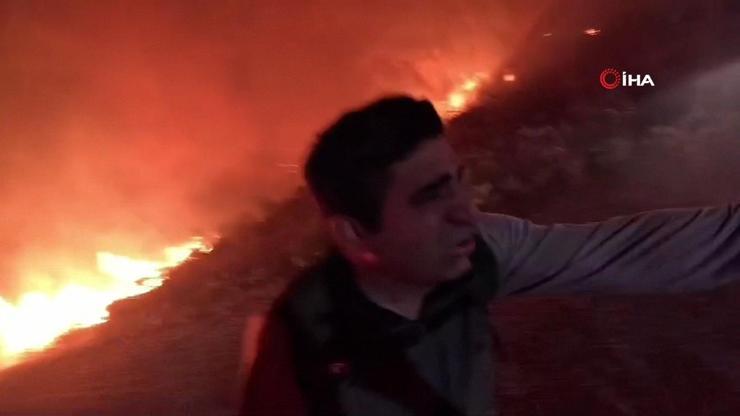 Alevlerle canhıraş mücadele kameraya böyle yansıdı Alevlerle canhıraş mücadele kameraya böyle yansıdı