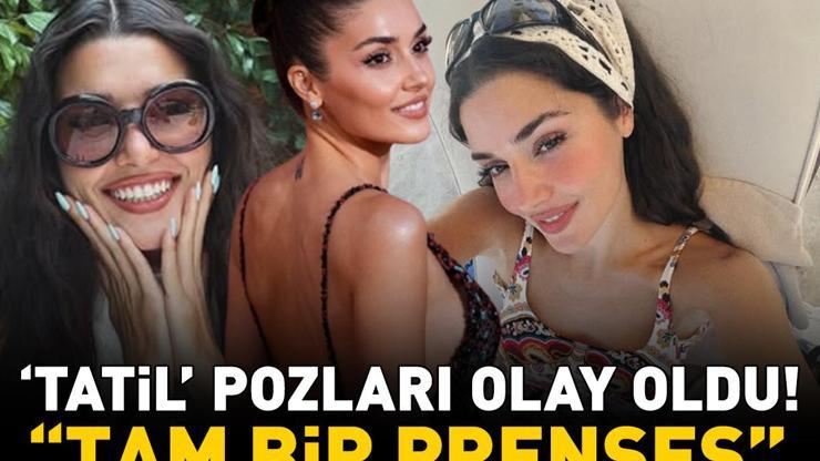 Hande Erçelden mayolu tatil pozları TAM BİR PRENSES