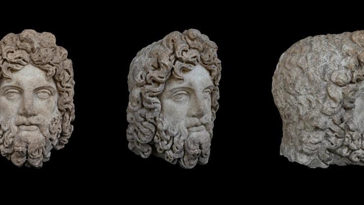 Aspendos’ta şifanın 1800 yıllık dev heykeli gün yüzüne çıktı