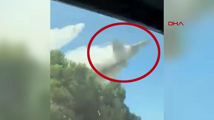 Yalovada düşen F-16 üstlerinden böyle geçmiş