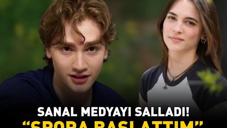 Daha 17nin yıldızları Ata Yaşat ve Helin Elveren sanal medyayı salladı Spora başlattım
