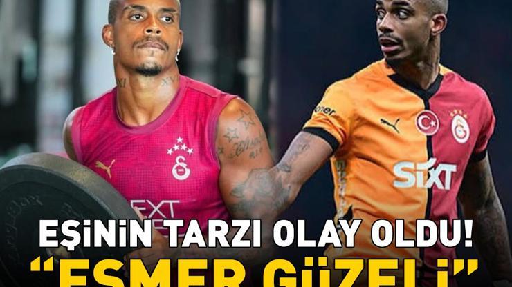 Galatasarayın yıldızı Mario Leminanın eşine bakın Tarzı olay oldu: ESMER GÜZELİ