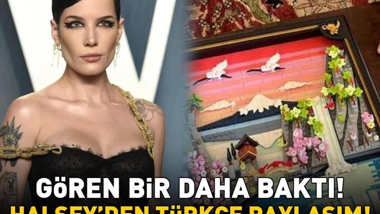 Halsey, Türkçe paylaşımı ile sanal medyayı salladı: Yetenekli bir Lego ressamı
