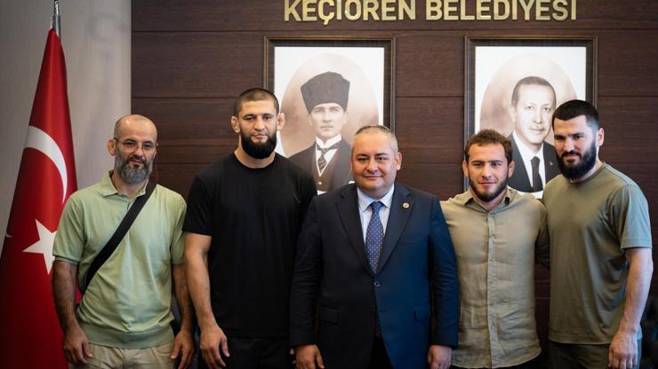 FC Şampiyonu Khamzat Chimaev, Keçiören Belediyesi'ni ziyaret etti