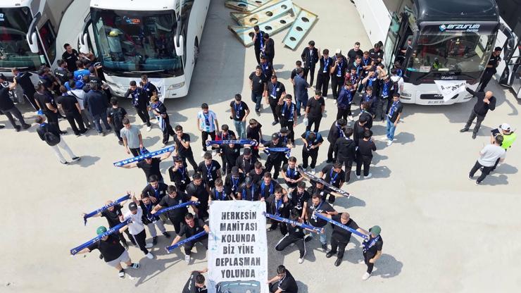Erzurumspor taraftarı Diyarbakır deplasmanı için yola çıktı Erzurumspor taraftarı Diyarbakır deplasmanı için yola çıktı