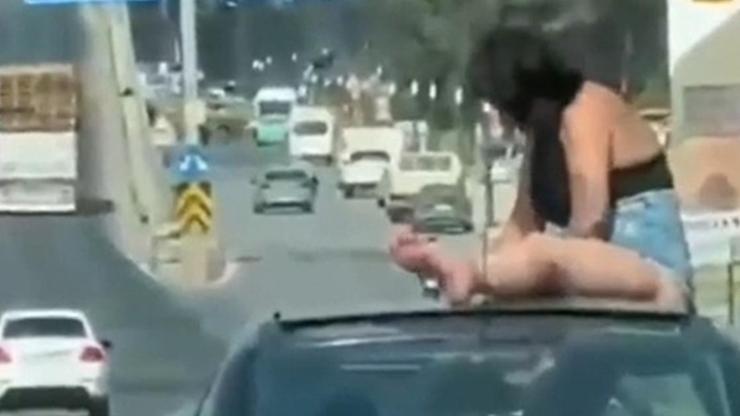 Aracın üstündeki hareketleriyle tepki toplamıştı! Gözaltına alındı Aracın üstündeki hareketleriyle tepki toplamıştı! Gözaltına alındı