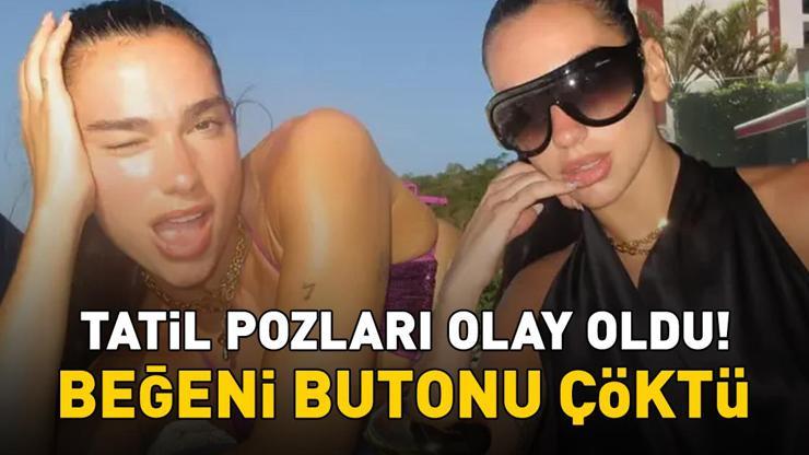 Popun Kraliçesi Dua Lipa'dan bikinili tatil pozları! 30 yaşındaki şarkıcı, güneşli havanın keyfini çıkardı