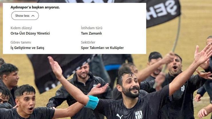 Aydınspor kulüp başkanını iş ilanıyla arıyor, 36 saatte 1.391 başvuru geldi Aydınspor kulüp başkanını iş ilanıyla arıyor, 36 saatte 1.391 başvuru geldi