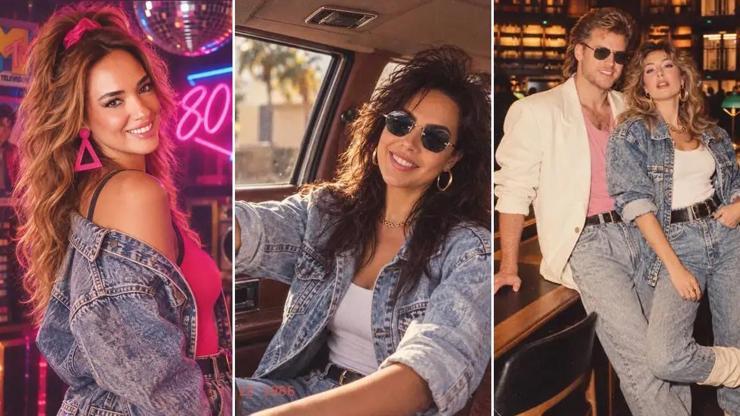 ÜNLÜLER 80LERE IŞINLANDI Ebru Gündeş, Demet Akalın, Pelin Akil, Özcan Deniz... Kabarık Saçlar, Vatkalı Ceketler... 80ler Akımına Ünlüler de Kapıldı