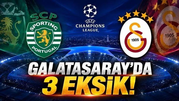 SPORTING LIZBON - GALATASARAY MAÇ KADROSU | GS şampiyonlar ligi maç kadrosunda eksik var mı Galatasarayda 3 eksik