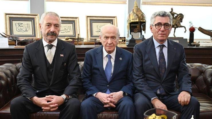 MHP lideri Bahçeli, Sarallar ve Şahinler aileleri ile buluştu