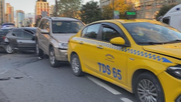 Beşiktaşta zincirleme kaza: 2 yaralı