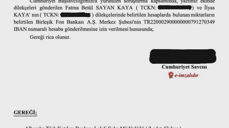 Fatma Betül Sayan Kaya ve eşinin gönüllü ödeme talebine başsavcılıktan izin verildi