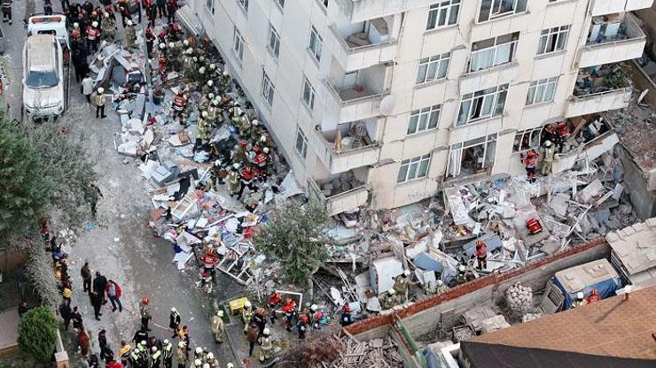 SON DAKİKA Maltepede 7 katlı binanın alttaki iki katı çöktü: Enkaz altında 7 kişi var
