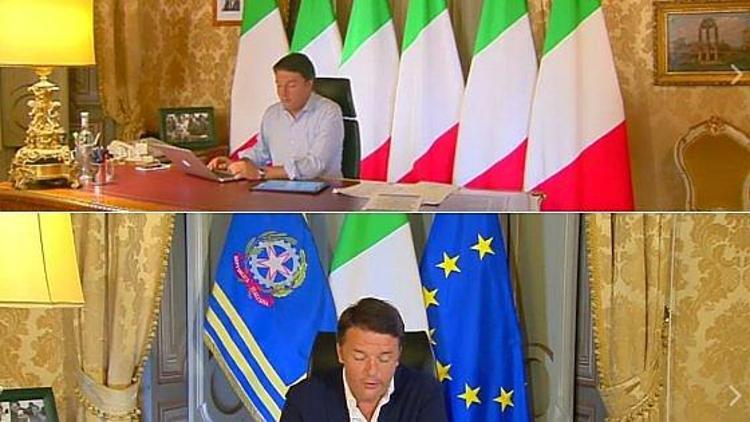 İtalya Başbakanı AB bayrağını indirtti