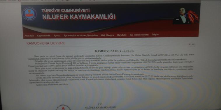 Bursadaki okullarda Nutuk dağıtımı yasaklandı