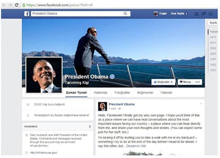 Obama Facebook açtı, ilk yorumu Mark Zuckerberg yaptı