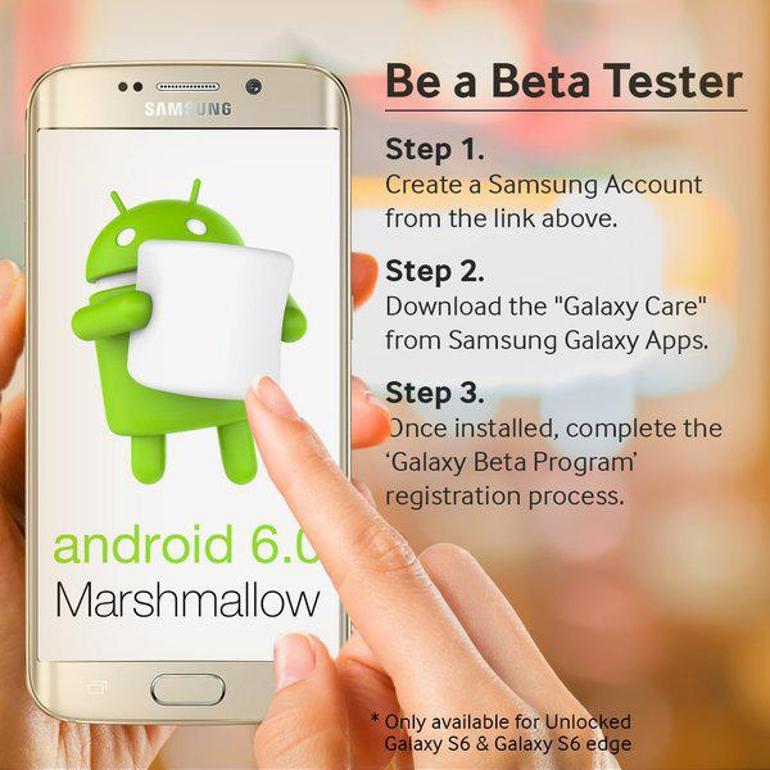 Samsung Android 6.0 Marshmallow test sürecini başlattı