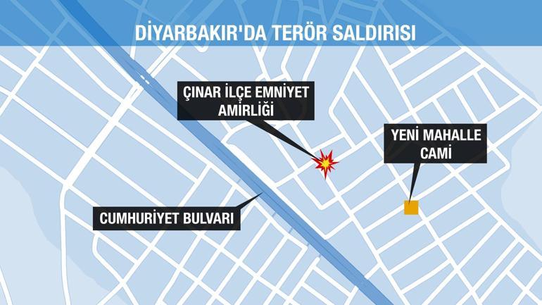 Diyarbakır Çınar’da PKK’lılar Emniyet’e bombalı araçla saldırdı
