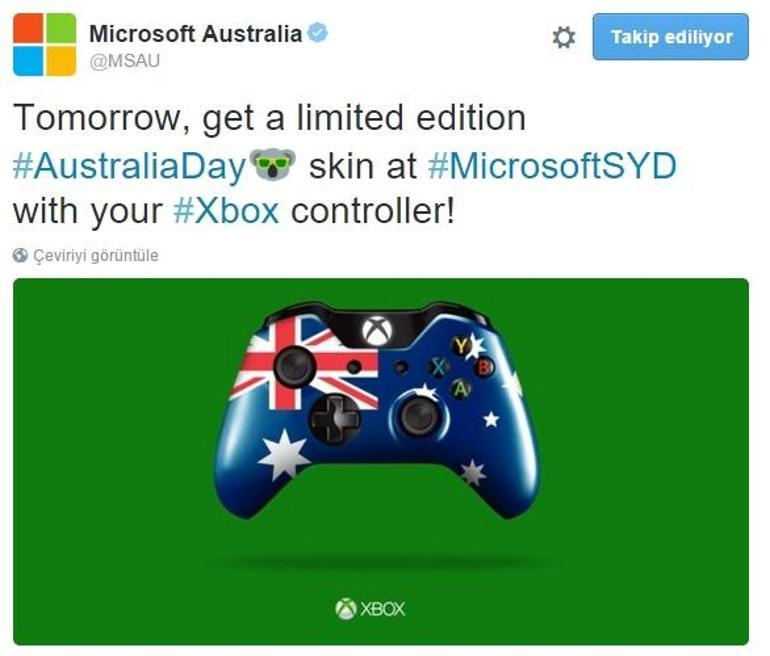 Bayrak desenli Xbox kontrolcüsü karşınızda