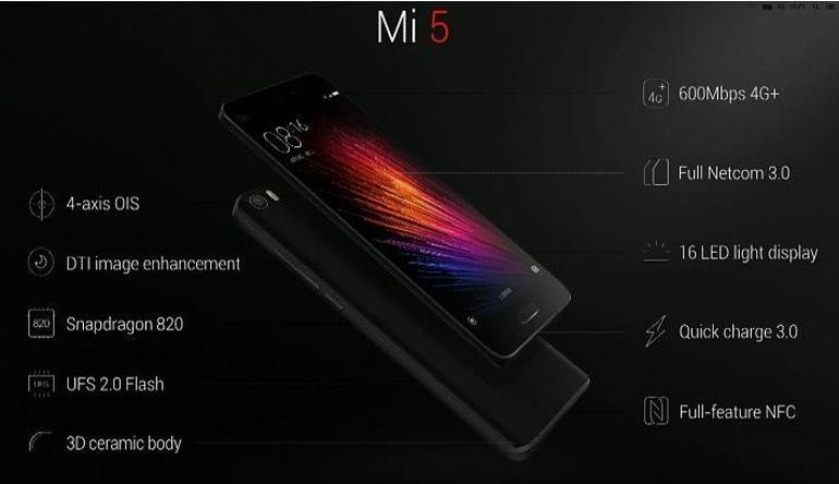 Xiaomi Mi 5 resmen duyuruldu