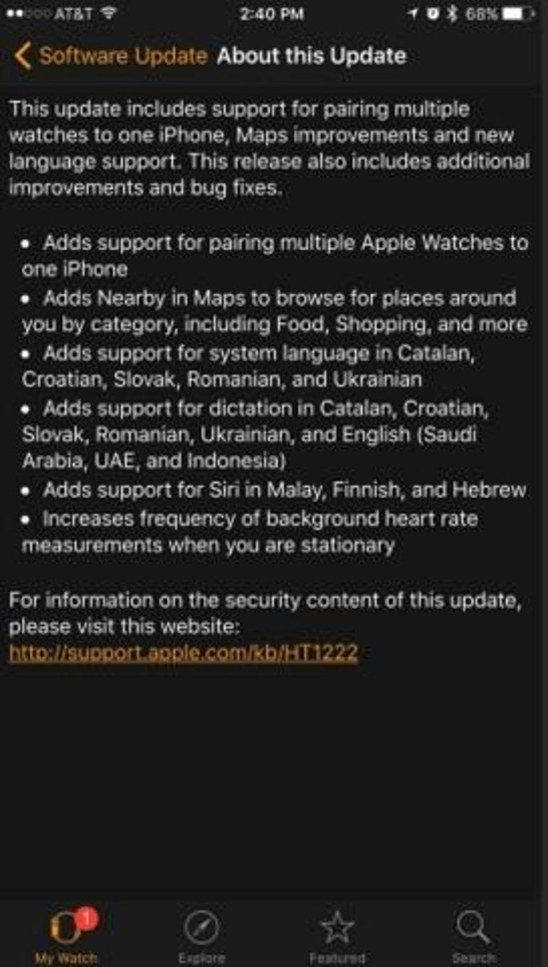 watchOS 2.2 güncellemesi ile gelen yenilikler