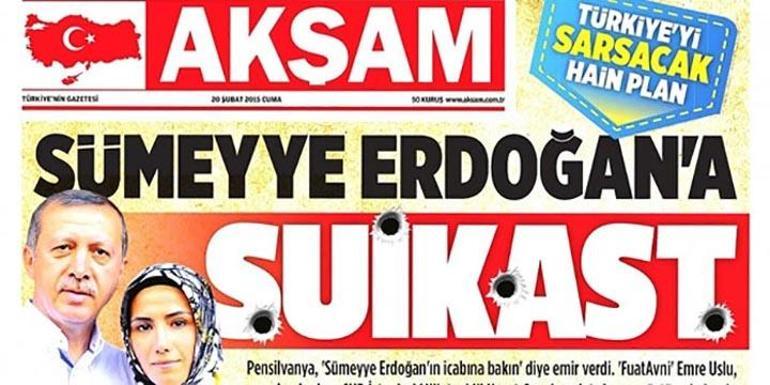 Akşam Gazetesi Sümeyye Erdoğana suikast haberinden mahkum oldu