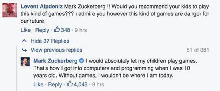 Mark Zuckerberg Levent Alpdenize yanıt verdi