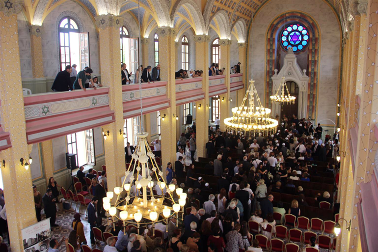 Edirnedeki büyük sinagogda 41 yıl sonra ilk düğün