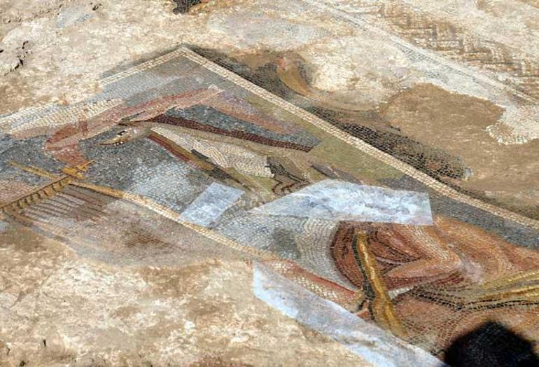 Kırıkkalede Roma Dönemine ait mozaik kalıntıları bulundu