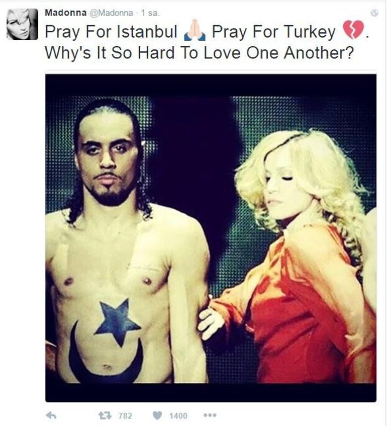 Madonna Atatürk Havalimanındaki saldırıyı kınadı